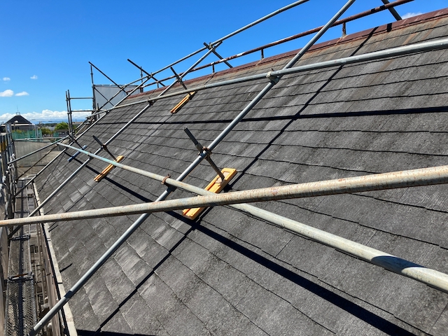 日進市屋根カバー工法・工事前点検・外壁塗装と同時に屋根工事も実施した事例